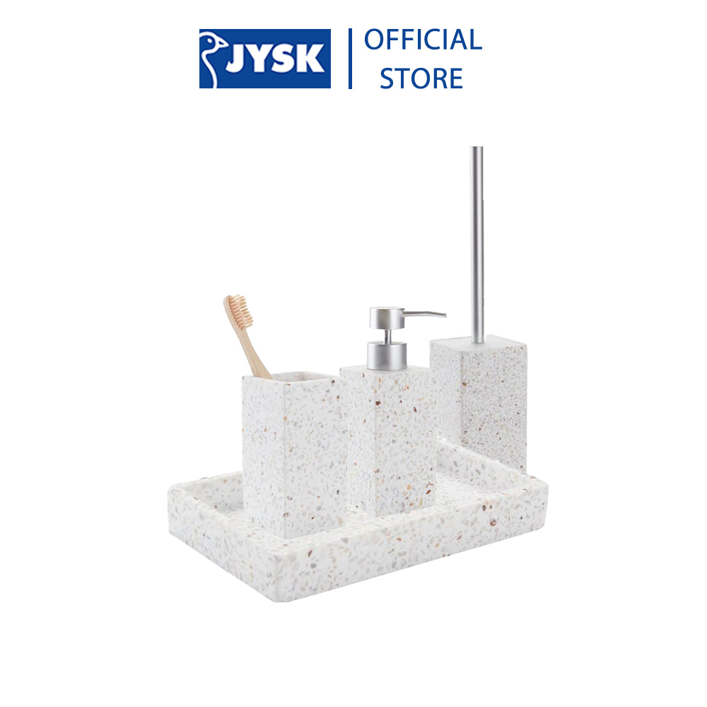 Bộ phụ kiện phòng tắm | JYSK Billsta | polyresin/đá | họa tiết terazzo | nhiều kích thước