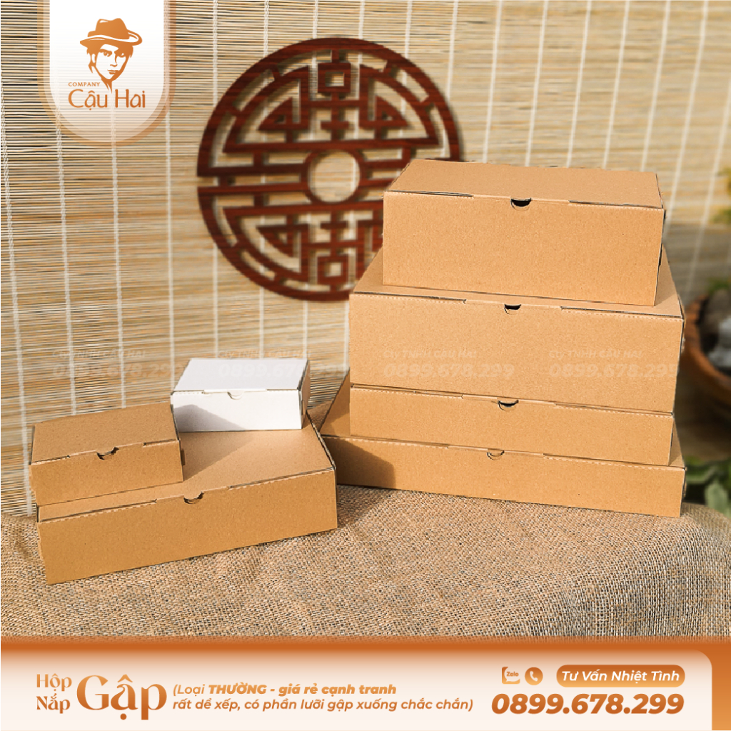 Hộp carton nắp GẬP, hộp đựng quần áo, hộp đựng quà tặng giá xưởng