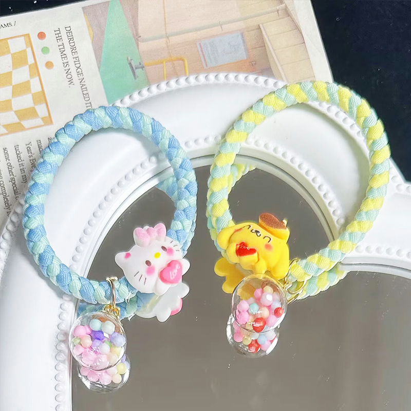 🍒🍒CHERRYKOKO Dây buộc tóc Sanrio chun buộc tóc Kuromi Dây cột tóc Scrunchies vòng đeo tay hoạt hình đáng yêu