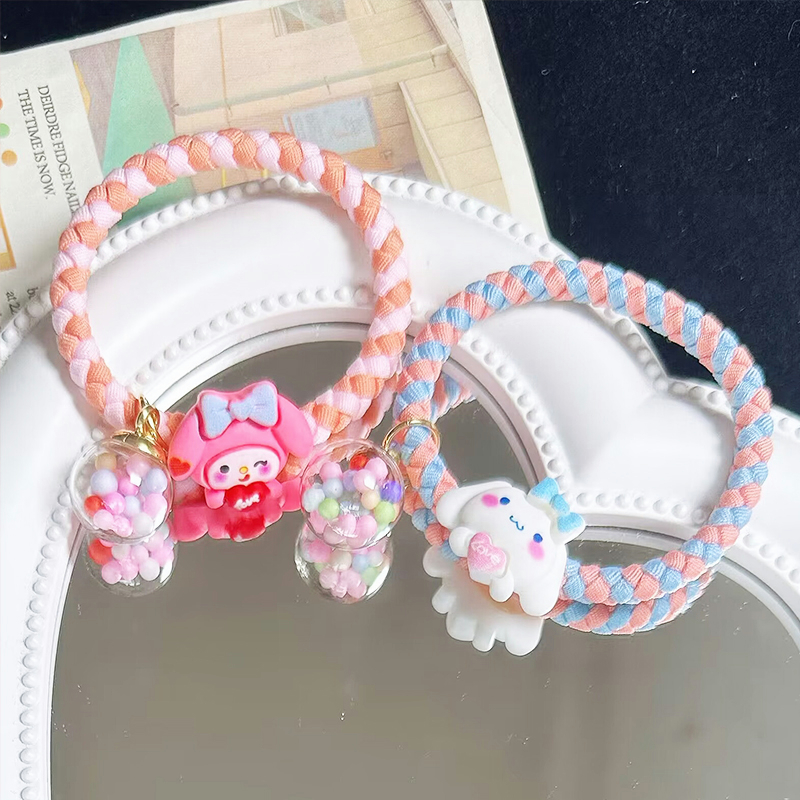 🍒🍒CHERRYKOKO Dây buộc tóc Sanrio chun buộc tóc Kuromi Dây cột tóc Scrunchies vòng đeo tay hoạt hình đáng yêu