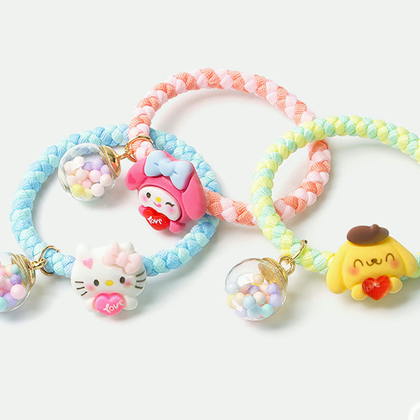 🍒🍒CHERRYKOKO Dây buộc tóc Sanrio chun buộc tóc Kuromi Dây cột tóc Scrunchies vòng đeo tay hoạt hình đáng yêu