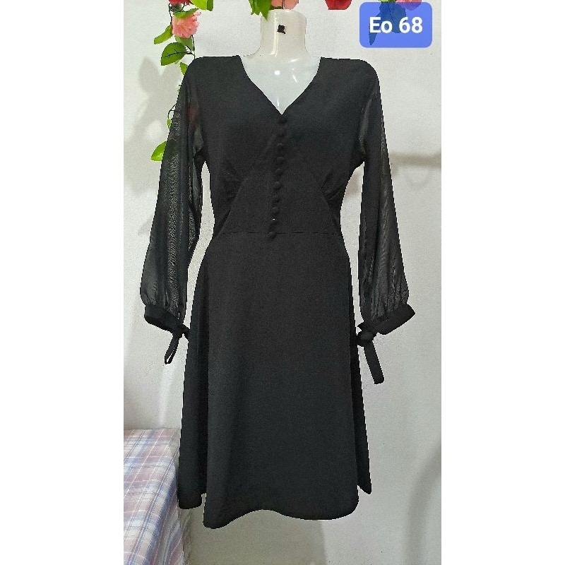 Đầm tiểu thư tay phồng thắt nơ new đẹp