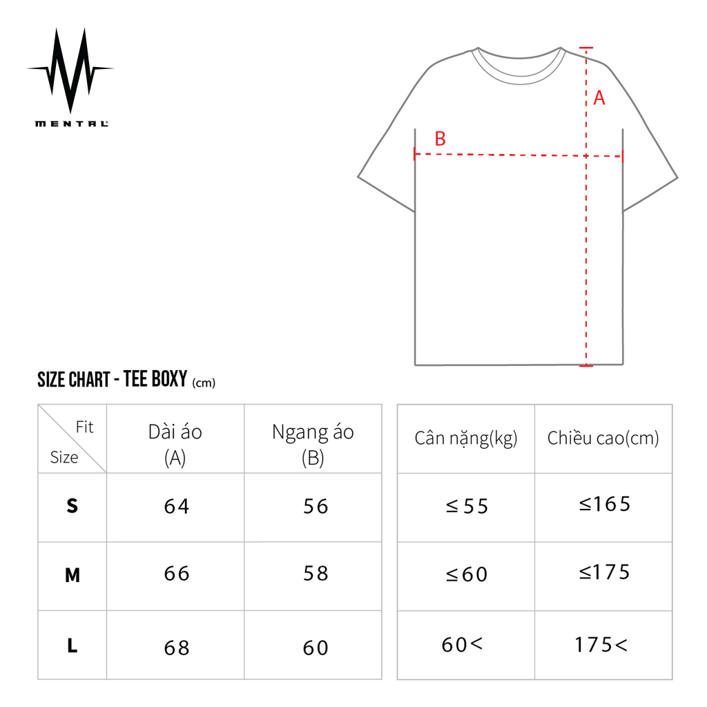 Áo Thun Nam Nữ Thời Trang In Logo Cao Cấp MENTAL® - EVERYDAY BOXY T-SHIRT