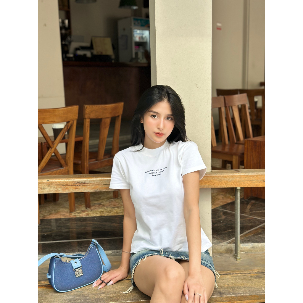 Áo Thun Nữ Tay Ngắn Thời Trang In Chữ F-WORD MENTAL®️ - Baby Tee