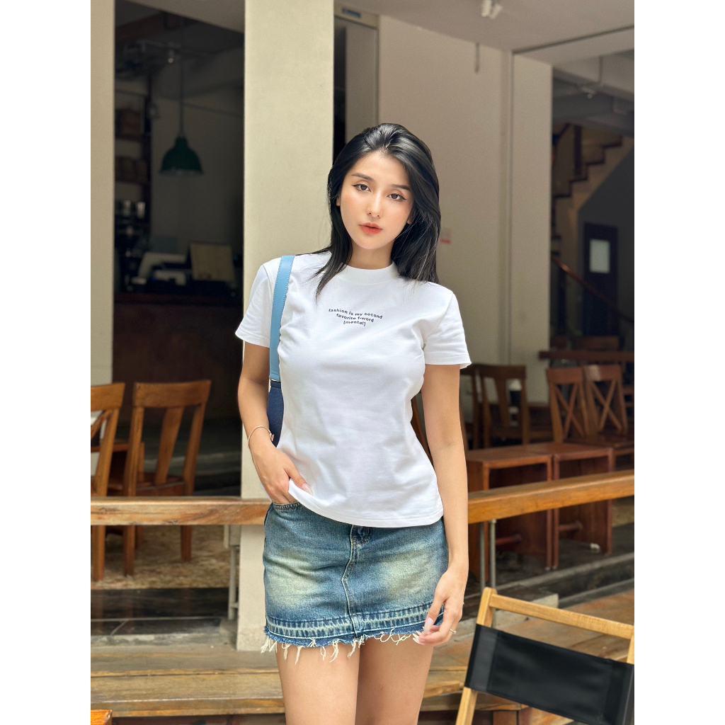Áo Thun Nữ Tay Ngắn Thời Trang In Chữ F-WORD MENTAL®️ - Baby Tee