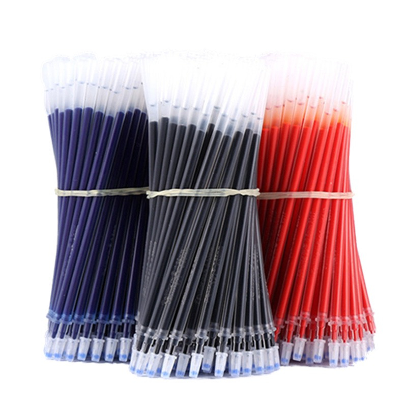 Ruột bút ngòi bút bi thay thế mực gel 0.5mm màu đen đỏ xanh nét mực đều đẹp,dễ dàng thay thế