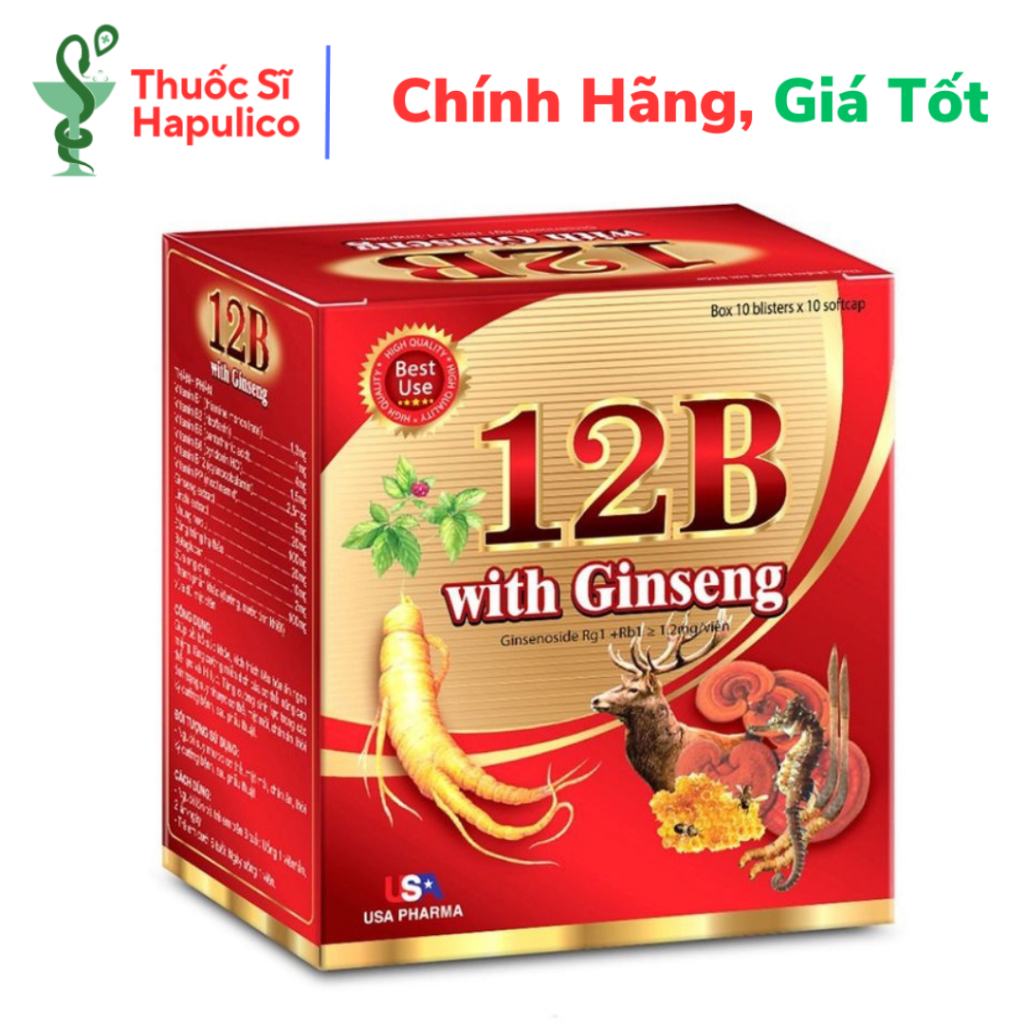 Vitamin tổng hợp 12B With Ginseng bồi bổ cơ thể, tăng sức đề kháng - 100 viên