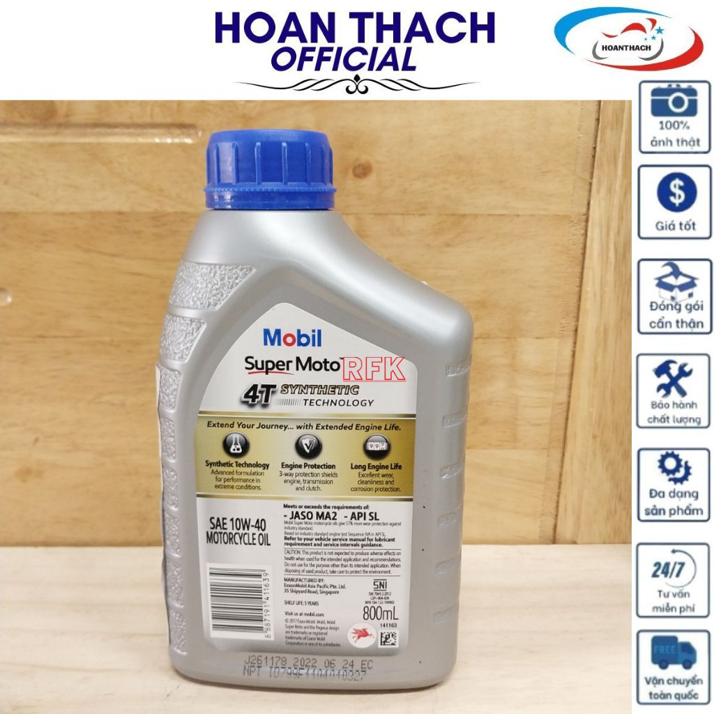Nhớt Xe Số MOBIL SUPER MOTO 10W40 4T HOANTHACH ngun ban