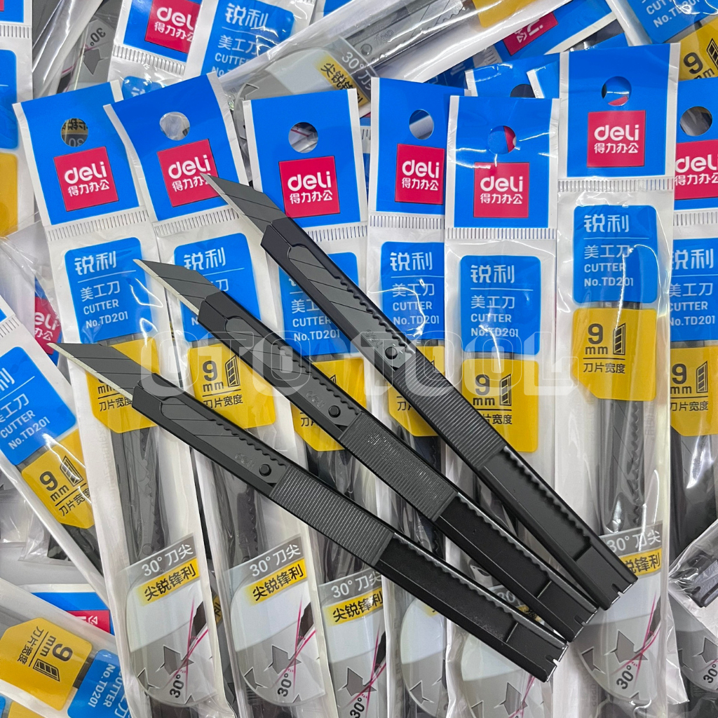 Dao cắt Film cách nhiệt, cắt Decal, rọc giấy chuyên dụng Deli đen