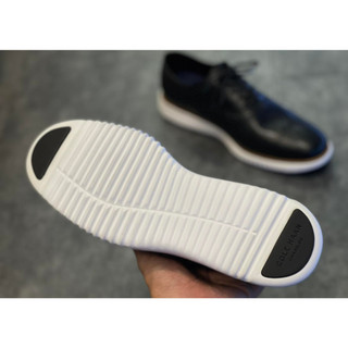 COLE HAAN GRAND OS Black White Oxford Wingtip