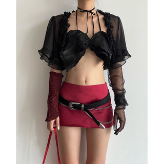 Chân váy Tafta cạp trễ - Tafta mini skirt