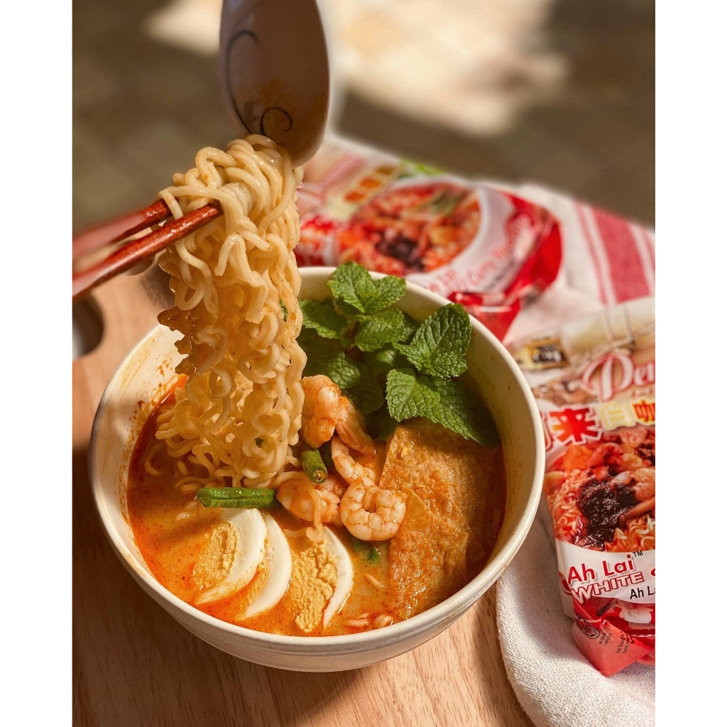 Mì tôm Ah Lai Vị Tôm & Cà Ri Chua - Cay - Ngon - Thơm đậm vị nước sốt