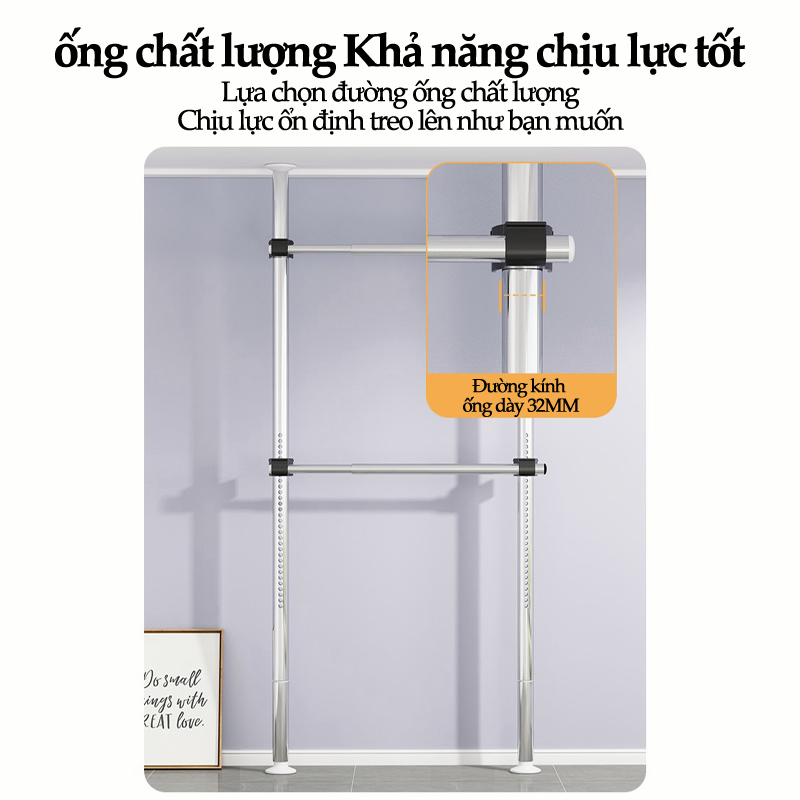 STA Giá treo quần áo từ sàn theo điều chỉnh độ cao trần nhà