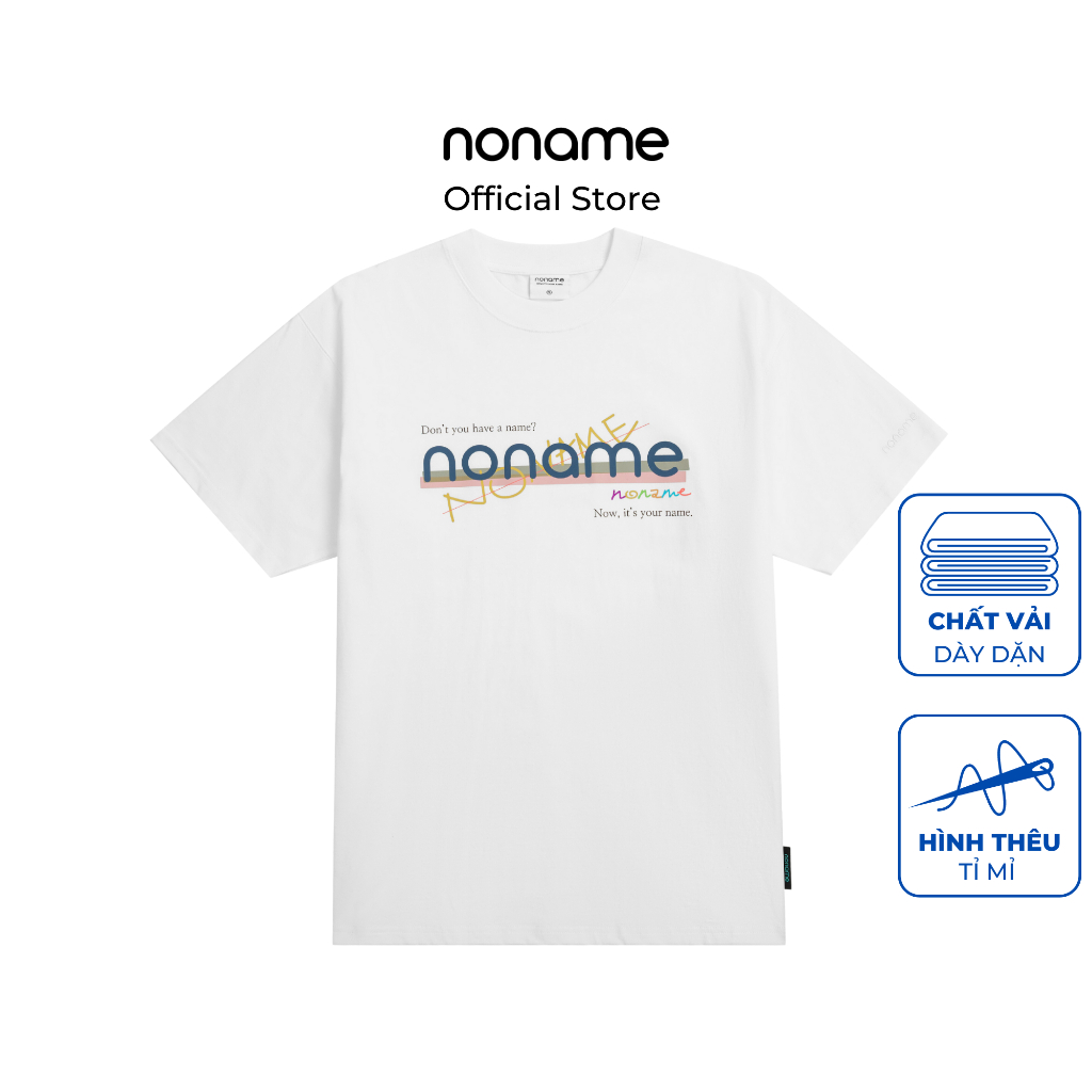 Áo Thun Unisex noname Logo Definite /White_NNRAD4001B