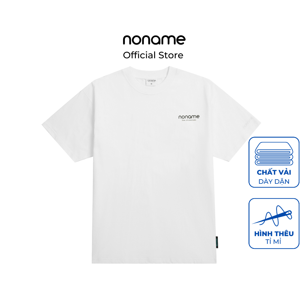 Áo Thun Unisex noname Mini Logo /White_NNRAD4001B