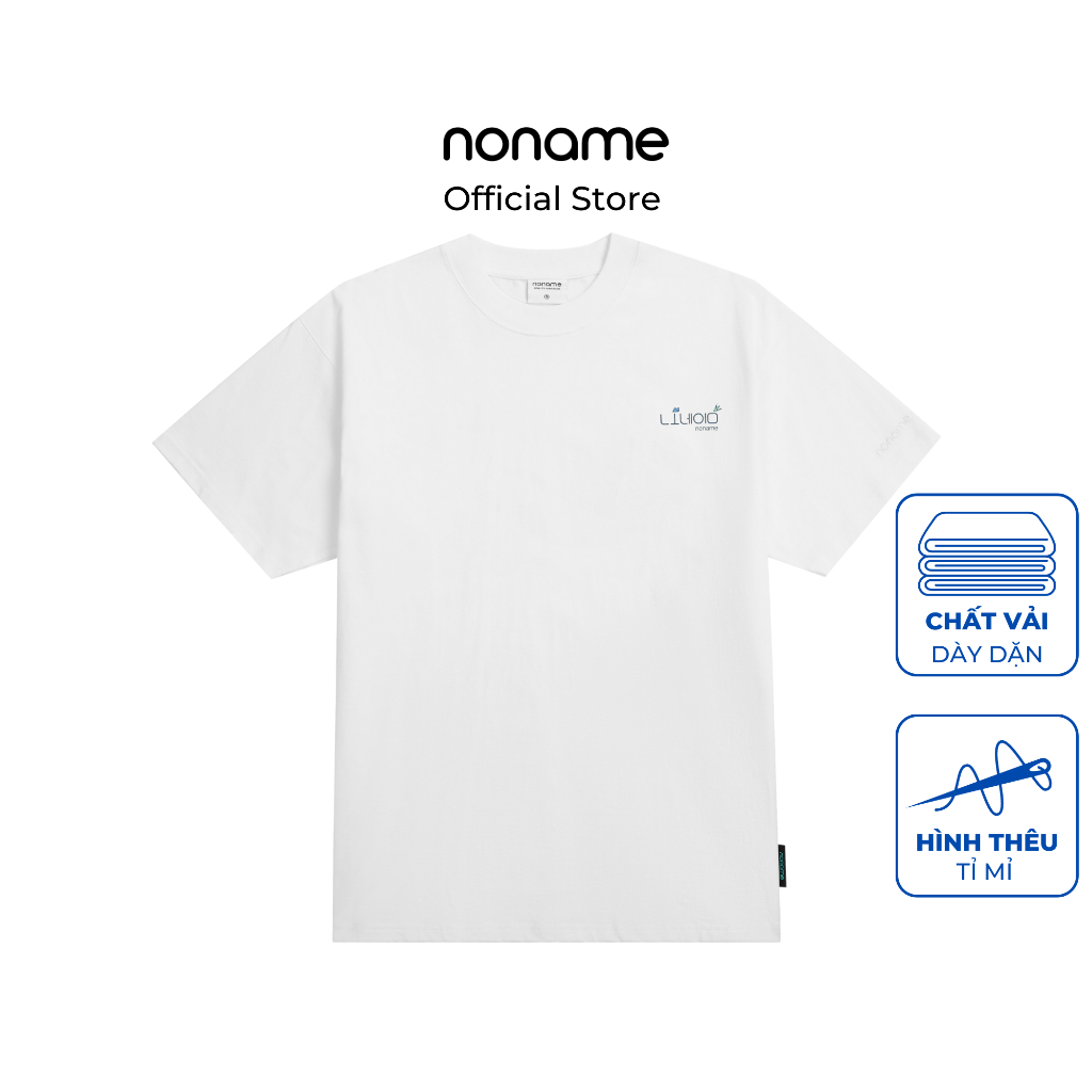 Áo Thun Boxy noname Korean Letter /White_NNRAD4001D