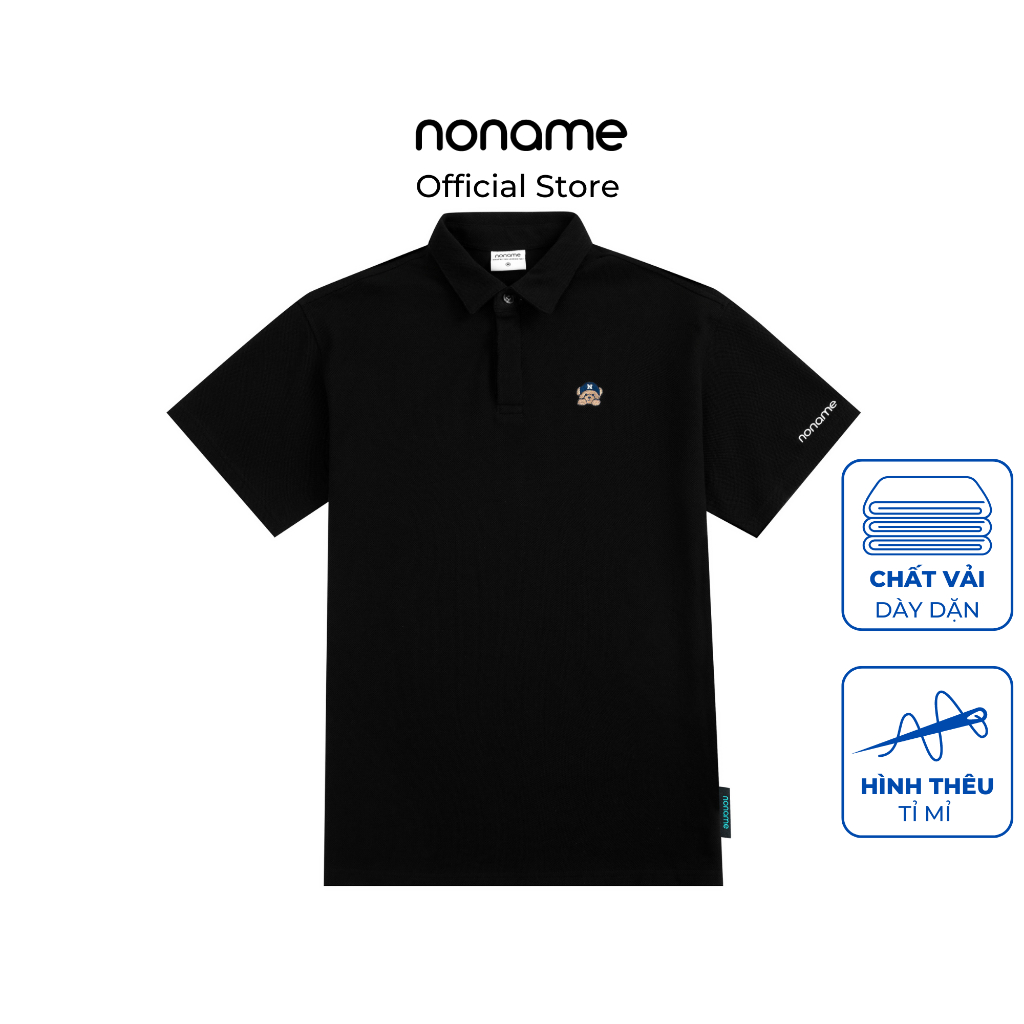 Áo Polo Unisex noname Cute Bear /Black_NNHWD5002D