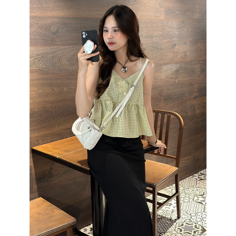 Áo Babydoll - 2 Dây - 2 Nút