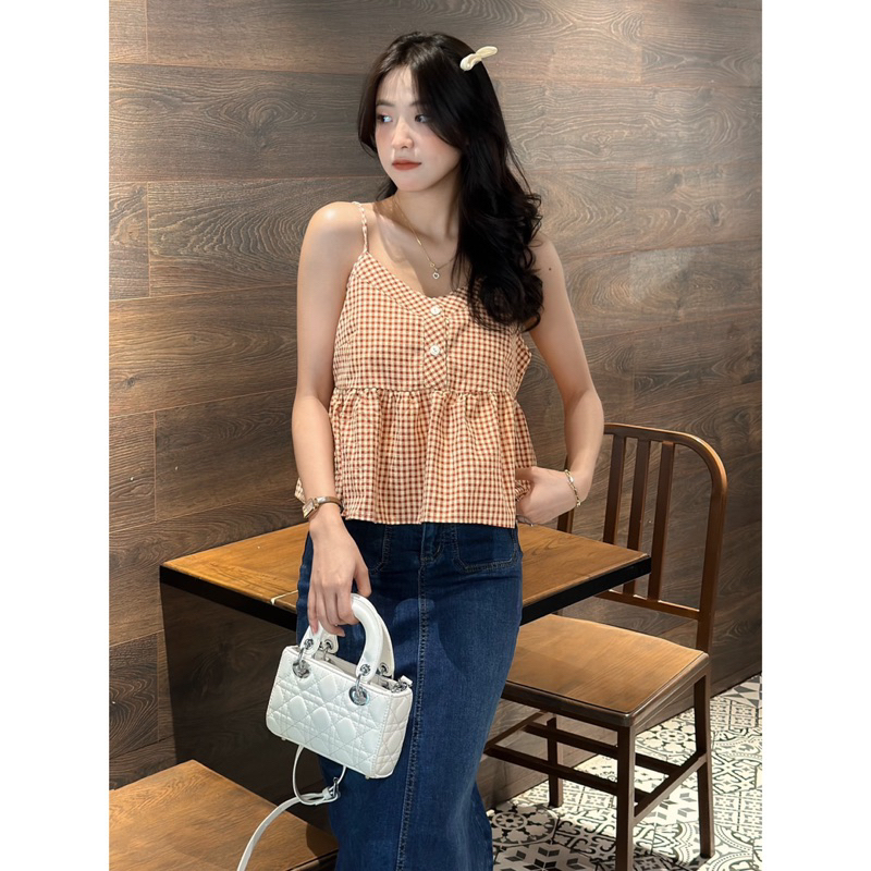 Áo Babydoll - 2 Dây - 2 Nút