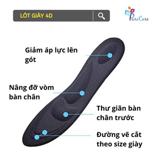 LÓT GIÀY 4D giảm căng cơ, đau chân khi đứng lâu và vận động liên tục cho bác sĩ, y tá, giáo viên, chạy bộ, du lịch