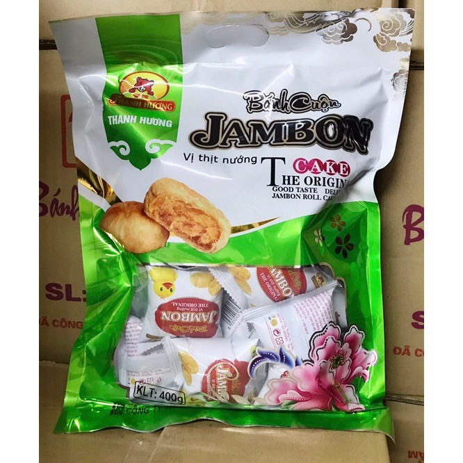 Bánh Cuộn Jambon Thịt Nướng Thanh Hương Gói 400gr - Giao màu ngẫu nhiên