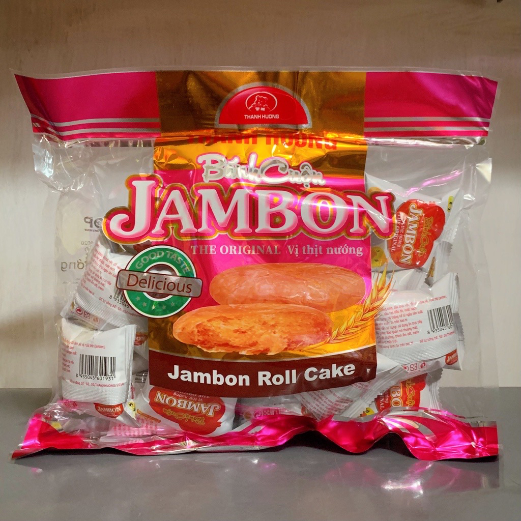 Bánh Cuộn Jambon Thịt Nướng Thanh Hương Gói 400gr - Giao màu ngẫu nhiên