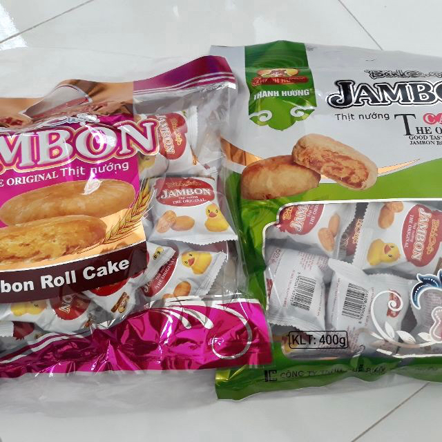 Bánh Cuộn Jambon Thịt Nướng Thanh Hương Gói 400gr - Giao màu ngẫu nhiên