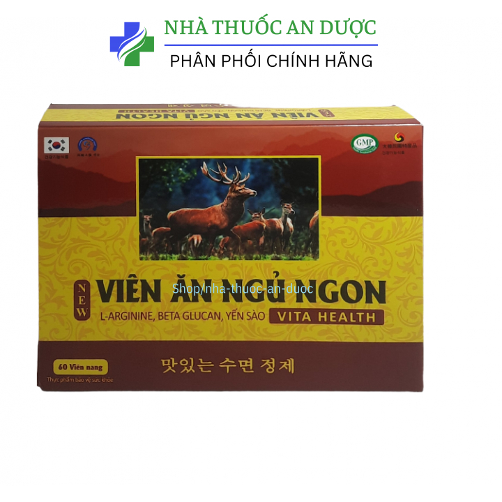 Viên ăn ngủ ngon Vita Health Đông Trùng Hạ Thảo- giúp Ăn ngon, ngủ tốt, bồi bổ cơ thể – Hộp 60 viên