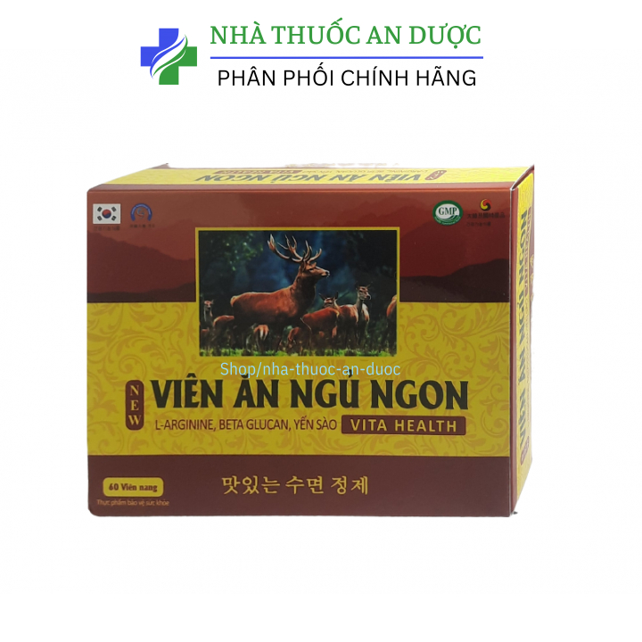 Viên ăn ngủ ngon Vita Health Đông Trùng Hạ Thảo- giúp Ăn ngon, ngủ tốt, bồi bổ cơ thể – Hộp 60 viên