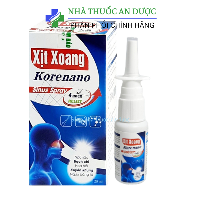 Xịt xoang korenano thảo dược hoa ngũ sắc giảm viêm xoang viêm mũi dị ứng hắt hơi xổ mũi
