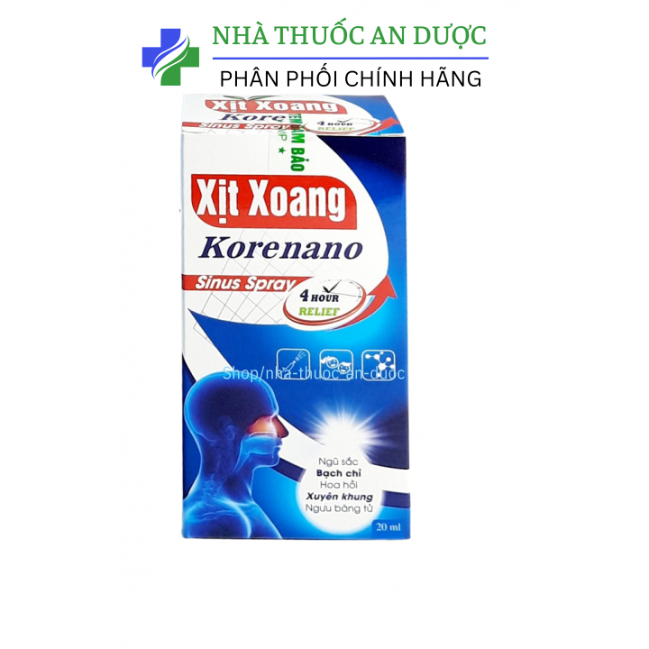 Xịt xoang korenano thảo dược hoa ngũ sắc giảm viêm xoang viêm mũi dị ứng hắt hơi xổ mũi