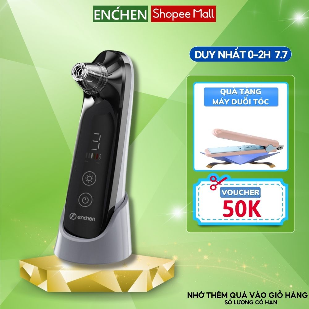 Máy hút mụn đầu đen Enchen EBR001 chiếu LED trẻ hóa da thu nhỏ lỗ chân lông, chăm sóc da mặt