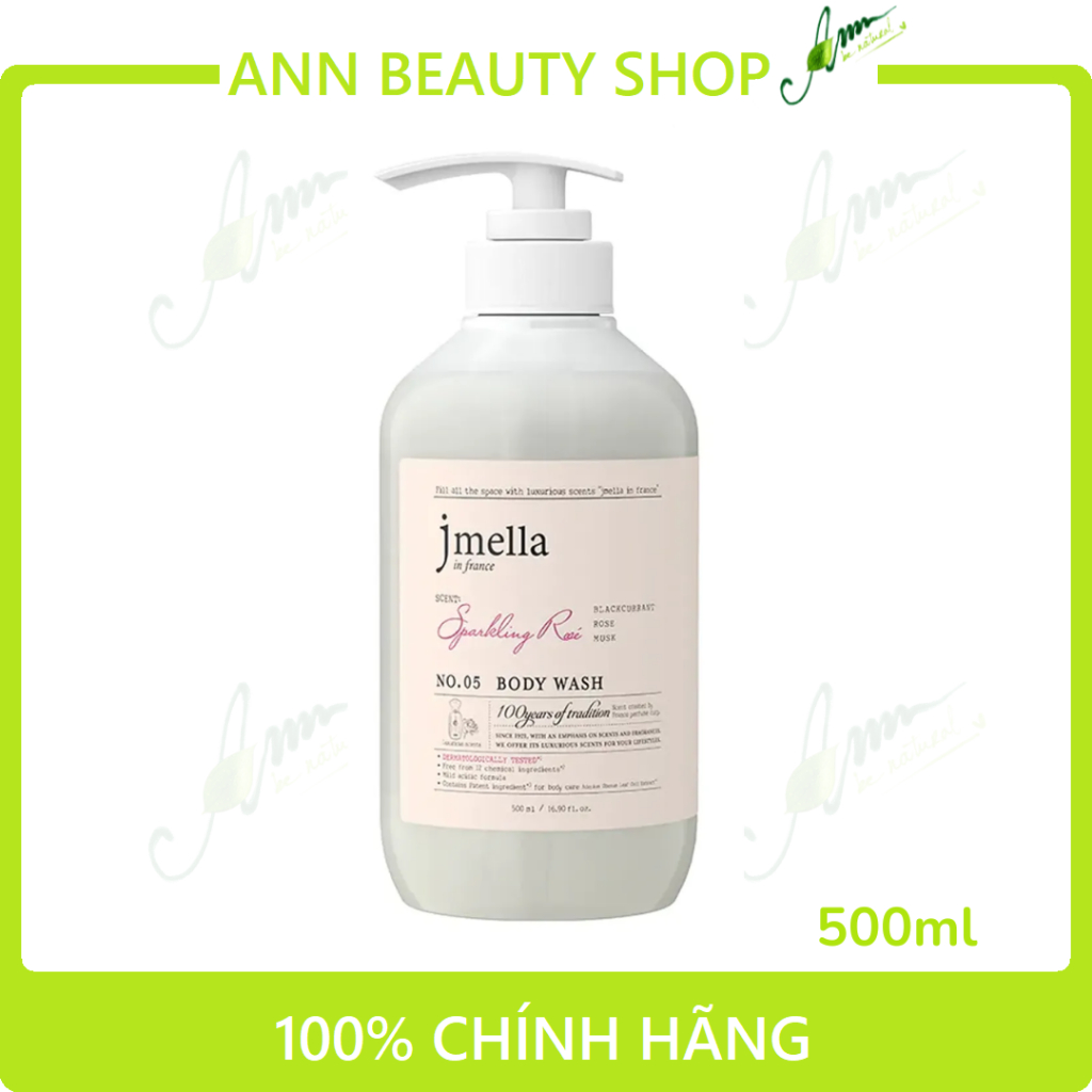 Sữa Tắm Dưỡng Ẩm Hương Nước Hoa Jmella 500ml