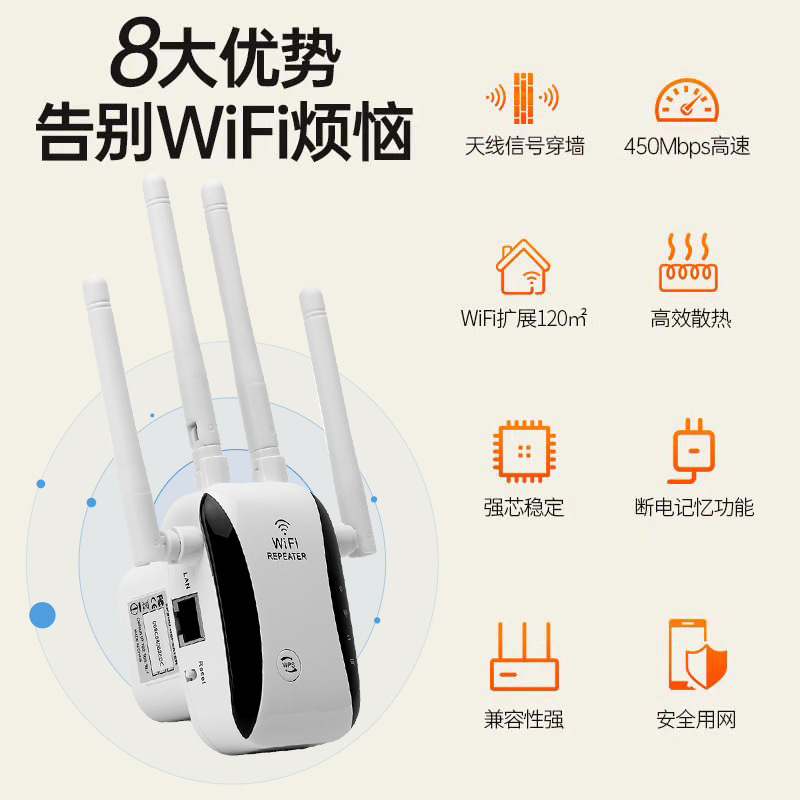 Bộ kích sóng wifi râu bộ khuếch đại sóng wifi không dây 300Mbps phát cực mạnh ,thu phát mở rộng sóng wifi khoảng 50m | BigBuy360 - bigbuy360.vn