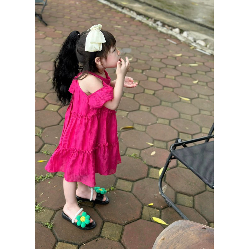 Váy tiểu thư cổ yếm dáng xòe siêu xinh cho bé gái