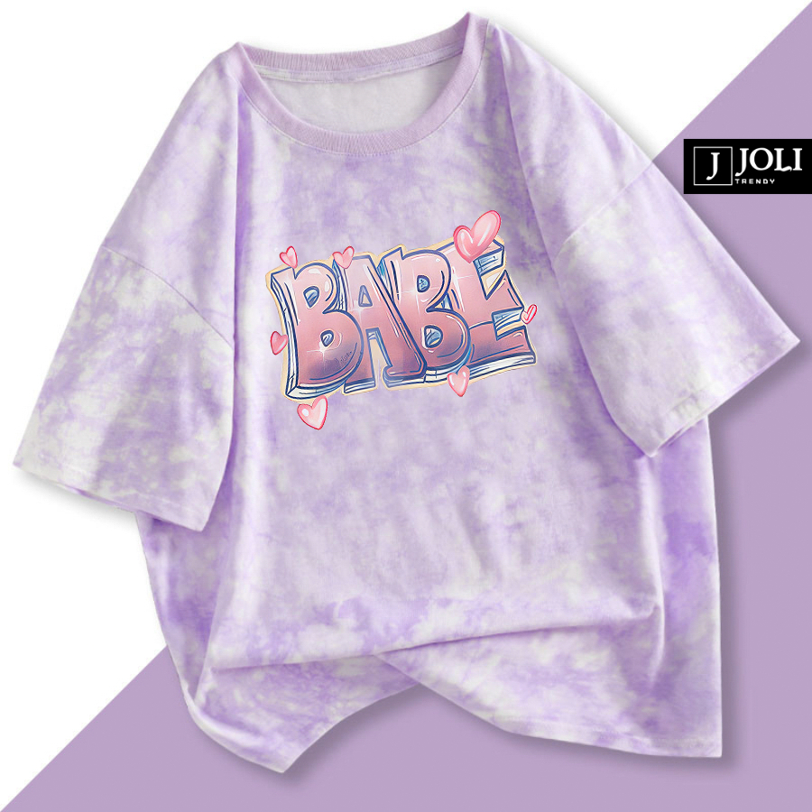 Áo Thun Loang, Áo Phông Nam Nữ Unisex Tay Lỡ By Joli Bst 04 In Hình Chất Cotton Form Rộng