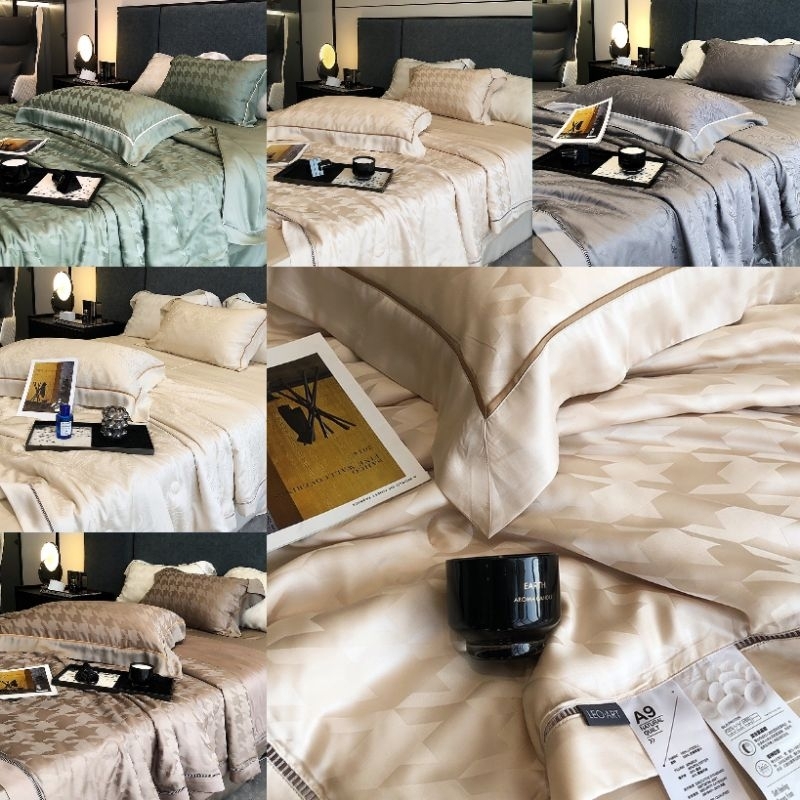 Bộ chăn ga tencel roma 120s cao cấp chất đẹp
