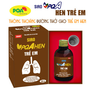 PQA Hen trẻ em (hộp 250ml) Dùng cho trẻ em khó thở , thở khò khè , hen suyễn , hen phế quản , hen do dị ứng thời tiết