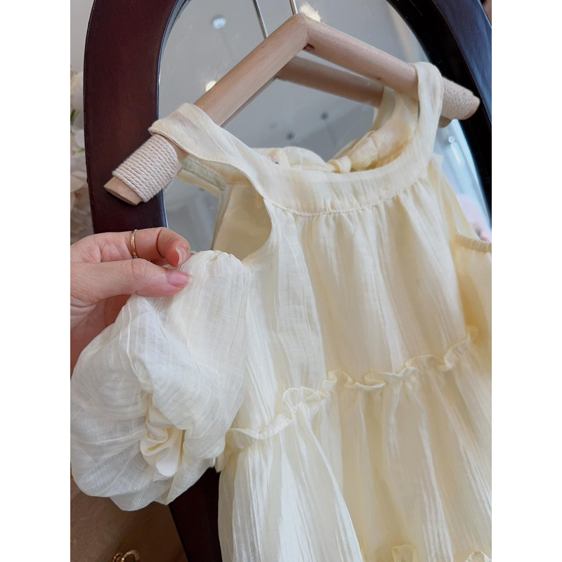 Váy tiểu thư cổ yếm dáng xòe siêu xinh cho bé gái