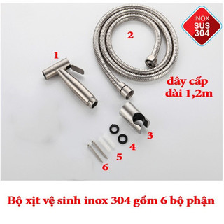Vòi xịt vệ sinh, Bộ xịt vệ sinh inox 304 chất lượng cao bền bỉ với thời gian