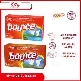 Hộp giấy thơm quần áo bounce hàng mỹ , giấy làm thơm mềm quần áo 80 tờ / 120 tờ