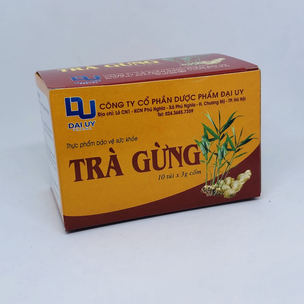 Trà gừng hòa tan- Hộp 10 túi x 3g - Làm ấm cơ thể