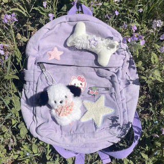 Balo đi học nữ ulzzang màu tím pastel bl27
