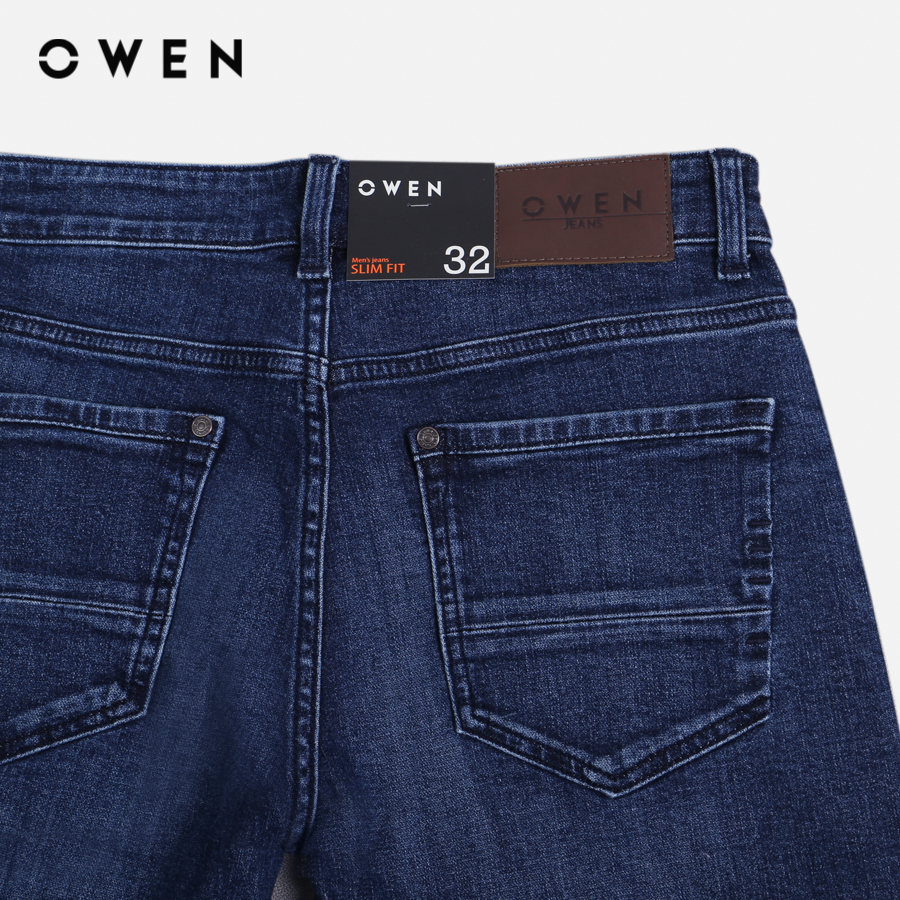 OWEN - Quần jean Nam Owen dáng Slim Fit màu Navy chất liệu Cotton-Spandex - QJS230156