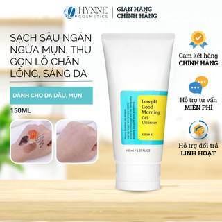 Sữa rửa mặt dịu nhẹ low ph good morning gel, gel rửa mặt cosrx low ph 150ml - hynne cosmetics