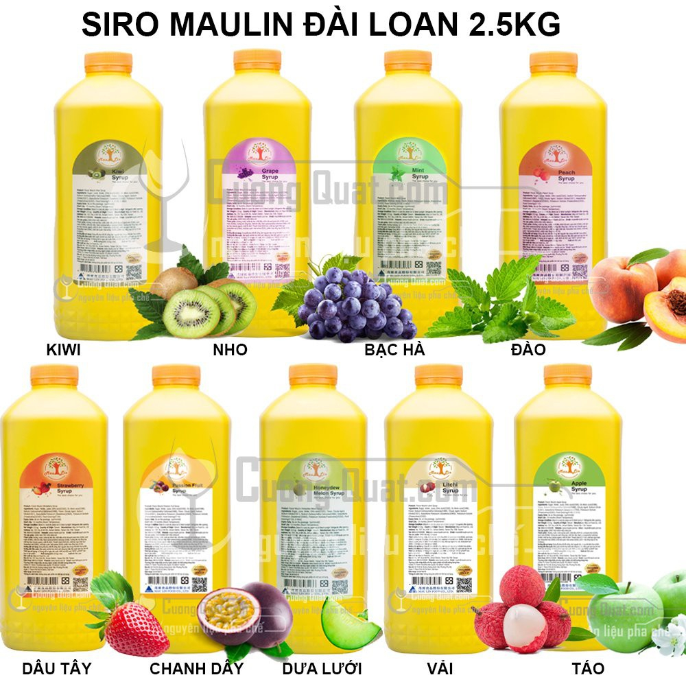 Siro Maulin đài loan - 2.5kg - Đủ mùi
