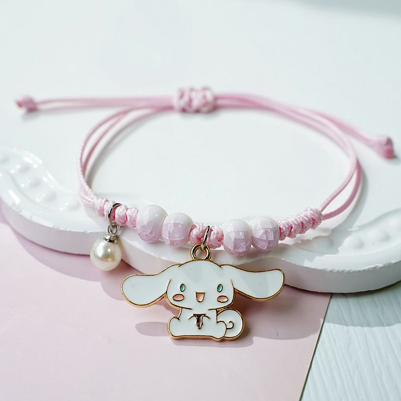 🍒🍒CHERRYKOKO Sanrio Vòng Đeo Tay Gắn Chuông Họa Tiết Chú Chó Kuromi Đáng Yêu Cho Nữ