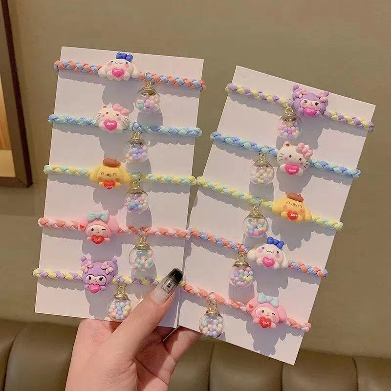 🍒🍒CHERRYKOKO Dây buộc tóc Sanrio chun buộc tóc Kuromi Dây cột tóc Scrunchies vòng đeo tay hoạt hình đáng yêu