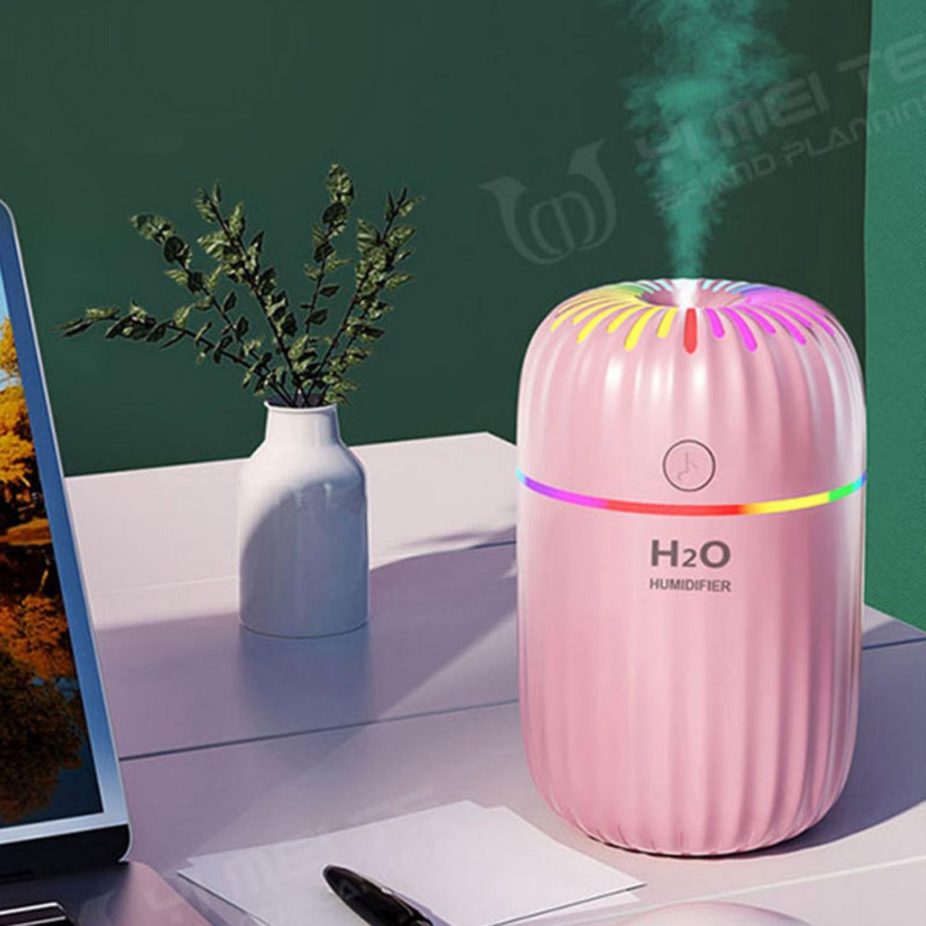 Máy Xông Tinh Dầu Phòng Ngủ Humidifier H2O, Máy Khuếch Tán Tinh Dầu Toả Hương Thơm Khử Mùi Ẩm Mốc Diệt Khuẩn Đuổi Muỗi