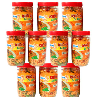 Combo khách sỉ: 10 hủ khô gà lá chanh rồng con